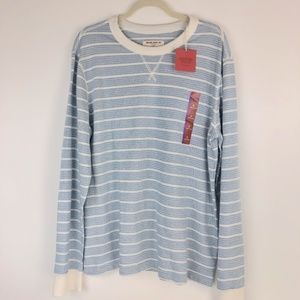 Mossimo Mens Striped Thermal Long Sleeve Sz XL